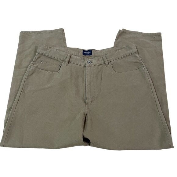 Indigo Palms Pincord Pants Relaxed Fit Men's Size 38x30 Cotton Khaki - New - Picture 4 of 7